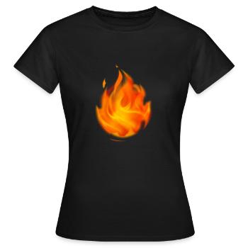 Incendie - T-shirt Femme - noir - Devant - AI Model Female 172 dark (172cm)