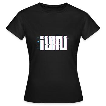 Gidle Logo Glitch - Frauen T-Shirt - Schwarz - Vorne - AI Model Female 172 dark (172cm)