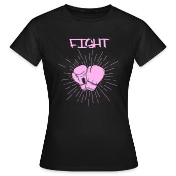 BOXE - T-shirt Femme - noir - Devant - AI Model Female 172 dark (172cm)