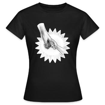 Main d'enfant - T-shirt Femme - noir - Devant - AI Model Female 172 dark (172cm)