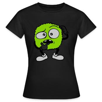Monstre au visage sceptique comique - T-shirt Femme - noir - Devant - AI Model Female 172 dark (172cm)