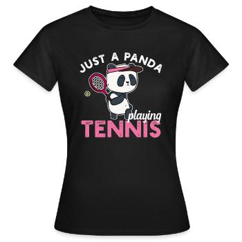 Panda Tennis Saying Sports Tennis Player Gift - Women's T-Shirt - black - Front - AI Model Female 172 dark (172cm)