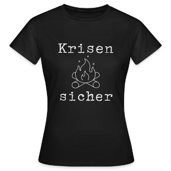 Crisis-proof - Women's T-Shirt - black - Front - AI Model Female 172 dark (172cm)