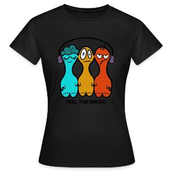 Emotionen im Takt - Frauen T-Shirt - Schwarz - Vorne - AI Model Female 172 dark (172cm)