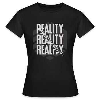 La réalité est la réalité - T-shirt Femme - noir - Devant - AI Model Female 172 dark (172cm)