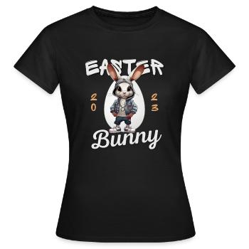 EASTER BUNNY 2023 - Frauen T-Shirt - Schwarz - Vorne - AI Model Female 172 dark (172cm)