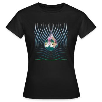 une goutte d’eau - T-shirt Femme - noir - Devant - AI Model Female 172 dark (172cm)
