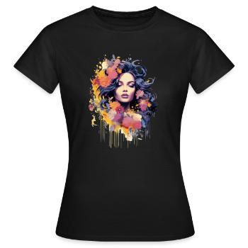 Illustration Femme - T-shirt Femme - noir - Devant - AI Model Female 172 dark (172cm)