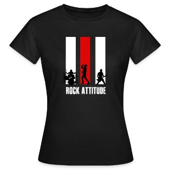 Rock Attitude - T-shirt Femme - noir - Devant - AI Model Female 172 dark (172cm)