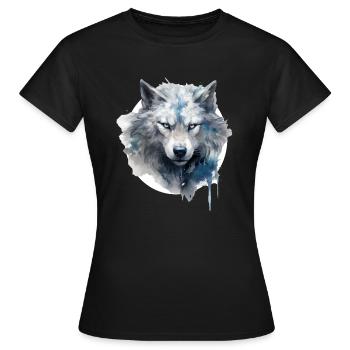 Badass Wolf - T-shirt Femme - noir - Devant - AI Model Female 172 dark (172cm)