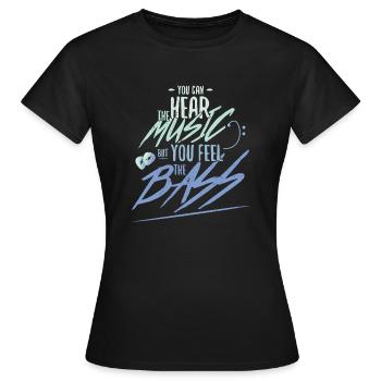 bassiste musicien guitare basse - T-shirt Femme - noir - Devant - AI Model Female 172 dark (172cm)