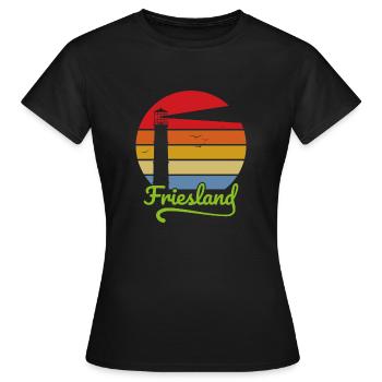 Friesland - Women's T-Shirt - black - Front - AI Model Female 172 dark (172cm)