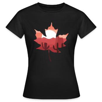 Leaf landscape - Women's T-Shirt - black - Front - AI Model Female 172 dark (172cm)
