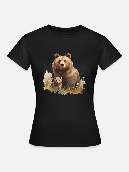 MAMA GRIZZLY - T-shirt Femme - noir