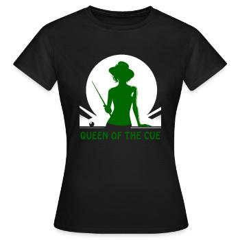 Pool Billiards - the attractive queen of the cue - Women's T-Shirt - black - Front - AI Model Female 172 dark (172cm)