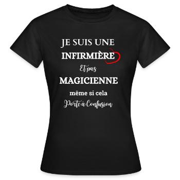 Ich bin Krankenschwester - Frauen T-Shirt - Schwarz - Vorne - AI Model Female 172 dark (172cm)