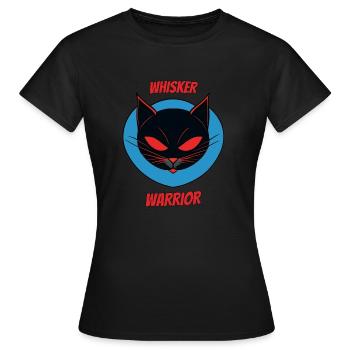 Whisker Warriors logo with text - Women's T-Shirt - black - Front - AI Model Female 172 dark (172cm)