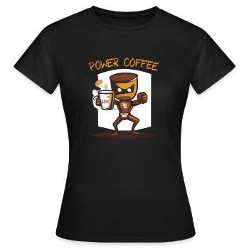 Café puissant - T-shirt Femme - noir - Devant - AI Model Female 172 dark (172cm)