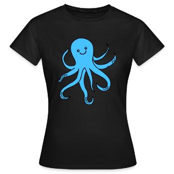 Octopus Octopus - Women's T-Shirt - black - Front - AI Model Female 172 dark (172cm)