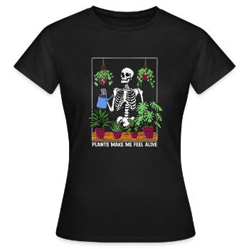 Feel Alive - Women's T-Shirt - black - Front - AI Model Female 172 dark (172cm)