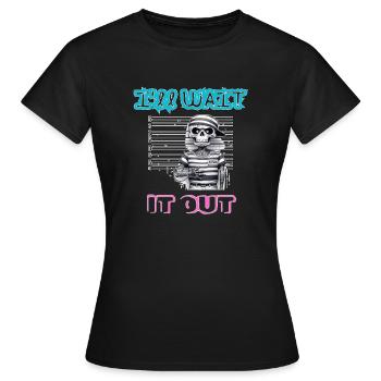 Je vais attendre - T-shirt Femme - noir - Devant - AI Model Female 172 dark (172cm)