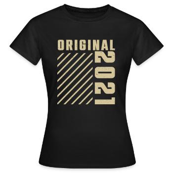 Original 2021 Authentic 2021 Vintage Bursdag - Frauen T-Shirt - Schwarz - Vorne - AI Model Female 172 dark (172cm)