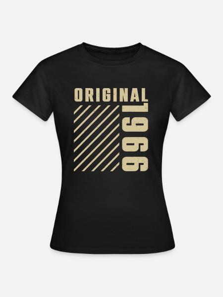 Original 1966 Authentisch 1966 Vintage Bursdag - Frauen T-Shirt - Schwarz