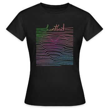 Heartbeat - Frauen T-Shirt - Schwarz - Vorne - AI Model Female 172 dark (172cm)