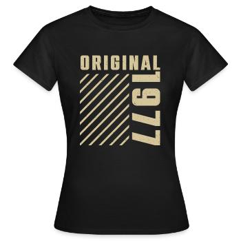 Original 1977 Authentic 1977 Vintage Bursdag - T-shirt Femme - noir - Devant - AI Model Female 172 dark (172cm)