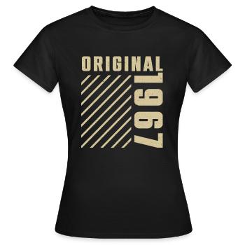 Original 1967 Authentisch 1967 Vintage Bursdag - Frauen T-Shirt - Schwarz - Vorne - AI Model Female 172 dark (172cm)