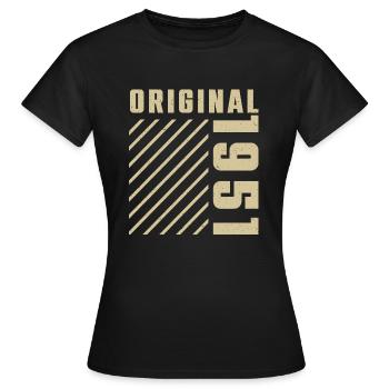 Original 1951 Authentic 1951 Vintage Bursdag - T-shirt Femme - noir - Devant - AI Model Female 172 dark (172cm)