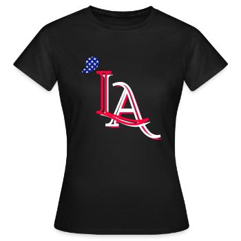 Kamala Comma La - Frauen T-Shirt - Schwarz - Vorne - AI Model Female 172 dark (172cm)