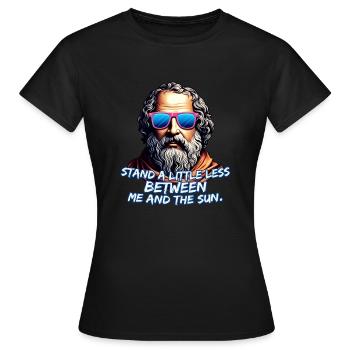Citation cool de Diogène - T-shirt Femme - noir - Devant - AI Model Female 172 dark (172cm)