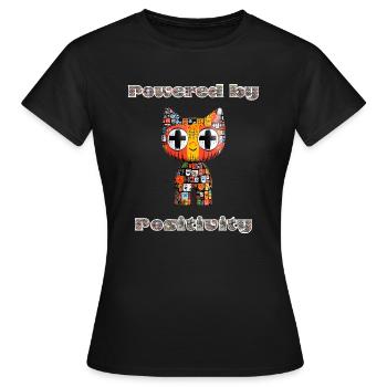 Propulsé par la positivité, - T-shirt Femme - noir - Devant - AI Model Female 172 dark (172cm)