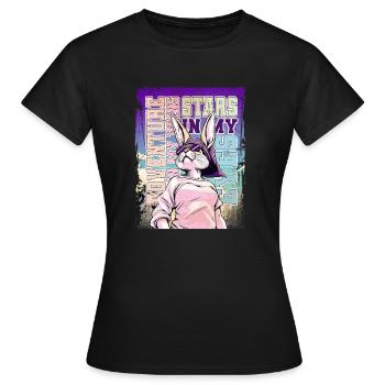 Stars in My Eyes – EnrolDesign - Frauen T-Shirt - Schwarz - Vorne - AI Model Female 172 dark (172cm)