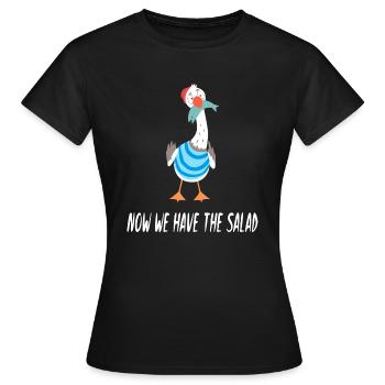Maintenant, nous avons la salade - T-shirt Femme - noir - Devant - AI Model Female 172 dark (172cm)