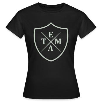 Team Crest - Women's T-Shirt - black - Front - AI Model Female 172 dark (172cm)