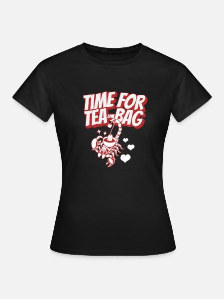 Time for Teabag - Frauen T-Shirt - Schwarz