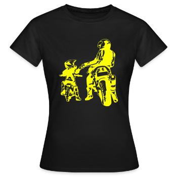 Crâne de hors-la-loi Gangs d’autoroutes Mort de motard - T-shirt Femme - noir - Devant - AI Model Female 172 dark (172cm)