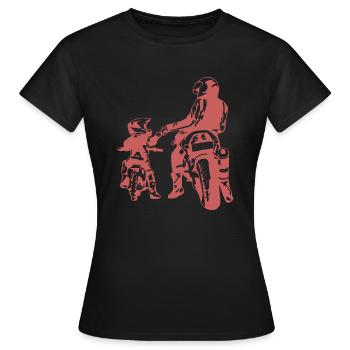 Crâne de hors-la-loi Gangs d’autoroutes Mort de motard - T-shirt Femme - noir - Devant - AI Model Female 172 dark (172cm)