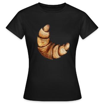 Croissant - Frauen T-Shirt - Schwarz - Vorne - AI Model Female 172 dark (172cm)