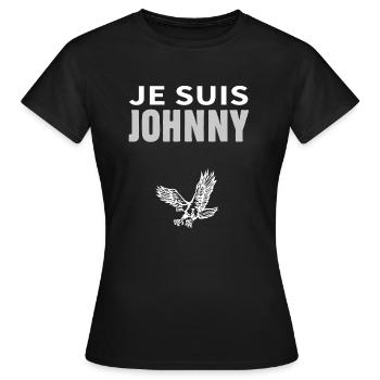 Je suis Johnny aigle - T-shirt Femme - noir - Devant - AI Model Female 172 dark (172cm)