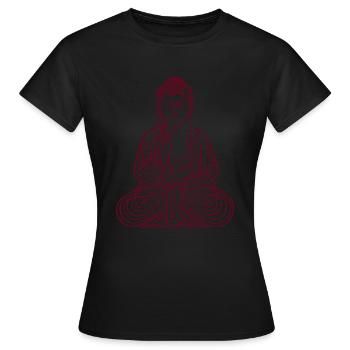 Buddha - Frauen T-Shirt - Schwarz - Vorne - AI Model Female 172 dark (172cm)