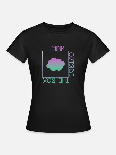Think outside the Box - Frauen T-Shirt - Schwarz