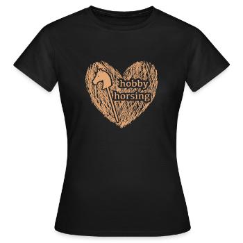 hobby horsing - Frauen T-Shirt - Schwarz - Vorne - AI Model Female 172 dark (172cm)
