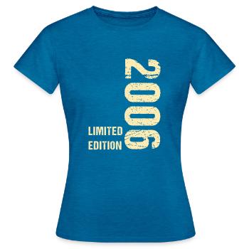 Birthday gift girl boy 16 years - Women's T-Shirt - antique blue sapphire heather - Front - AI Model Female 172 dark (172cm)