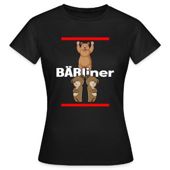 Berlin Capitale Berliner-Bär Bärliner - T-shirt Femme - noir - Devant - AI Model Female 172 dark (172cm)