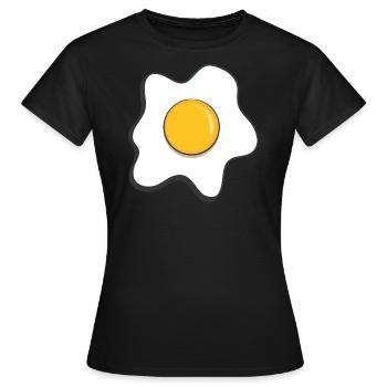Spiegelei - Frauen T-Shirt - Schwarz - Vorne - AI Model Female 172 dark (172cm)