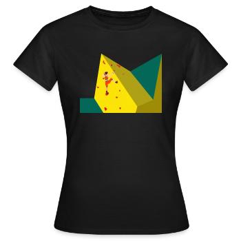 Klettern, bouldern, Sportklettern, Kletterwand - Frauen T-Shirt - Schwarz - Vorne - AI Model Female 172 dark (172cm)