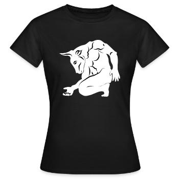 Minotaurus griechische Mythologie - Frauen T-Shirt - Schwarz - Vorne - AI Model Female 172 dark (172cm)